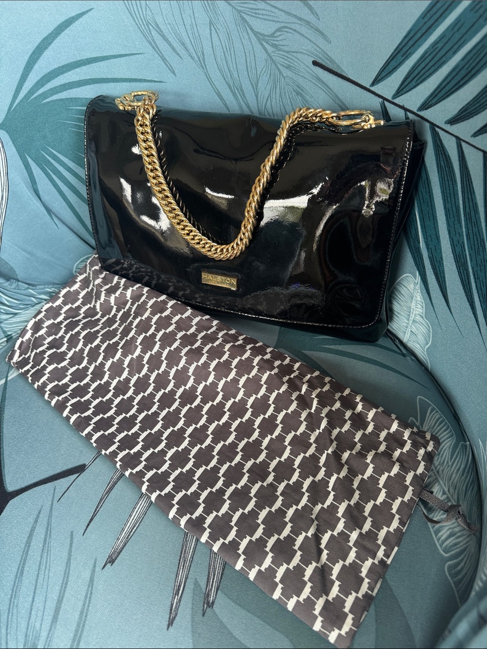 Halston Heritage Patent Leather Bag